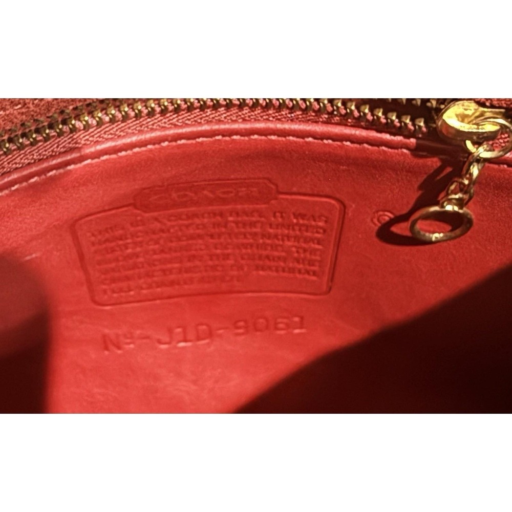 Vintage 90s Coach Legacy Rambler 9061 Red Glove Leather Brass Crossbody Bag RARE - Picture 8 of 8